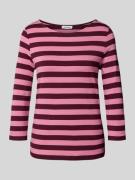 Regular fit shirt van lange mouwen van viscosemix in gebreide look