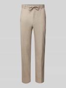 Slim fit pantalon met strikceintuur, model 'SPARTAFLEX'