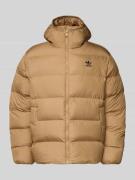 Regular fit gewatteerd jack met logostitching, model 'Commercial'