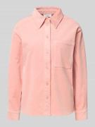 Relaxed fit overhemdblouse van katoenmix