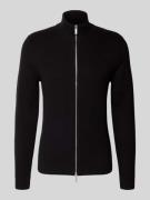 Regular fit gebreid jack van puur katoen, model 'DANE'