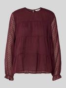 Relaxed fit blouse met lange mouwen en dobbystructuur, model 'ELIZA LI...