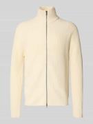 Gebreid jack van wol met opstaande kraag, model 'DELTA'