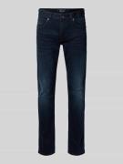 Slim fit jeans met viscose, model 'Nightflight'