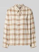 Regular fit overhemdblouse van mix van modal en viscose