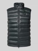 Bodywarmer met opstaande kraag en tweewegsritssluiting