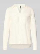 Regular fit overhemdblouse van viscosemix, model 'BUMPY'