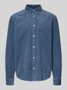 Regular fit vrijetijdsoverhemd in ribcordlook, model 'Madison'