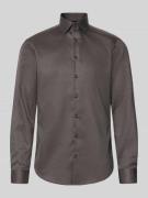 Regular fit zakelijk overhemd van katoen met kentkraag