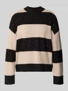 Oversized gebreide pullover met ribboorden