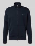 Regular fit sweatjack met opstaande kraag