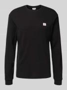 Shirt met lange mouwen en labeldetail