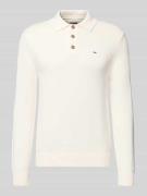 Slim fit gebreide pullover van puur katoen