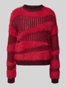 Regular fit gebreide pullover met structuurmotief, model 'CALLIE'