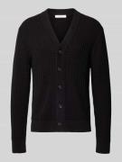 Regular fit gebreid jack van puur katoen, model 'TOM'