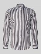 Slim fit zakelijk overhemd van katoen met haaikraag