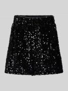 Regular fit short met pailletten, model 'CONFIDENCE'