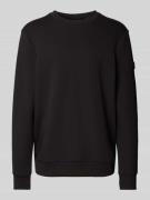 Sweatshirt met labelbadge, model 'Steve'