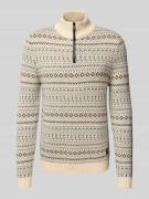 Gebreide pullover met ribboorden