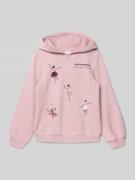 Regular fit hoodie van katoenmix