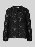 Regular fit blouse met lange mouwen en V-hals, model 'KORSA'