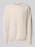 Gebreide pullover met labelstitching