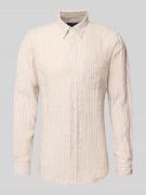 Regular fit vrijetijdsoverhemd van puur linnen