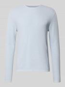 Gebreide pullover met geribde ronde hals, model 'GEORGE'