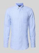 Regular fit vrijetijdsoverhemd van puur linnen