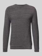 Gebreide pullover met ribboorden