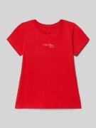 Regular fit T-shirt met logoprint, model 'Signature'