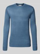 Regular fit gebreide pullover van ribtricot