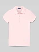 Regular fit poloshirt met labelstitching
