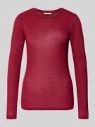 Slim fit shirt met lange mouwen van een mix van modal en kasjmier