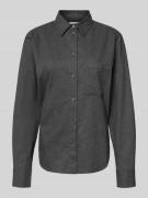 Regular fit overhemdblouse van puur katoen