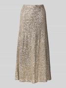 Uitlopende midirok van viscosemix