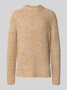 Relaxed fit wollen pullover met extra brede schouders, model 'CHICAGO'