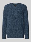 Shaped fit gebreide pullover van scheerwolmix, model 'KARINET'