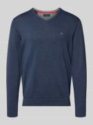 Gebreide pullover met V-hals