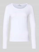 Shirt met lange mouwen en geribde ronde hals