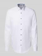 Slim fit zakelijk overhemd met extra lange mouwen