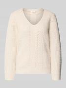 Regular fit gebreide pullover met wol