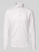 Slim fit zakelijk overhemd van katoen met kentkraag