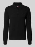 Slim fit gebreide pullover van puur katoen