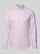 Slim fit zakelijk overhemd van katoen met kentkraag