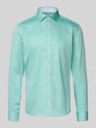 Slim fit zakelijk overhemd van katoen met kentkraag