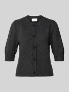 Regular fit gebreid jack met wol, model 'Trudy'