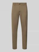 Slim fit chino van viscosemix, model 'MARK'