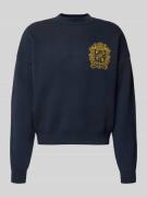 Gebreide pullover met embleem en ronde hals