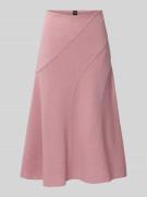 Rok in A-lijn van gekookte scheerwol, model 'VICENA'